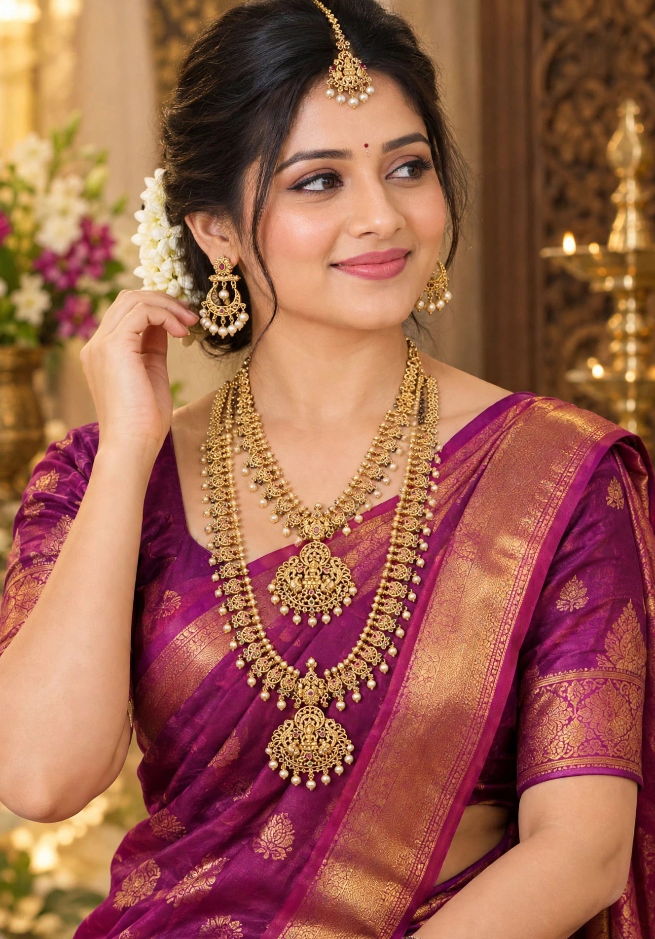 Premium Rajalakshmi Maharani Temple Jewellery Set