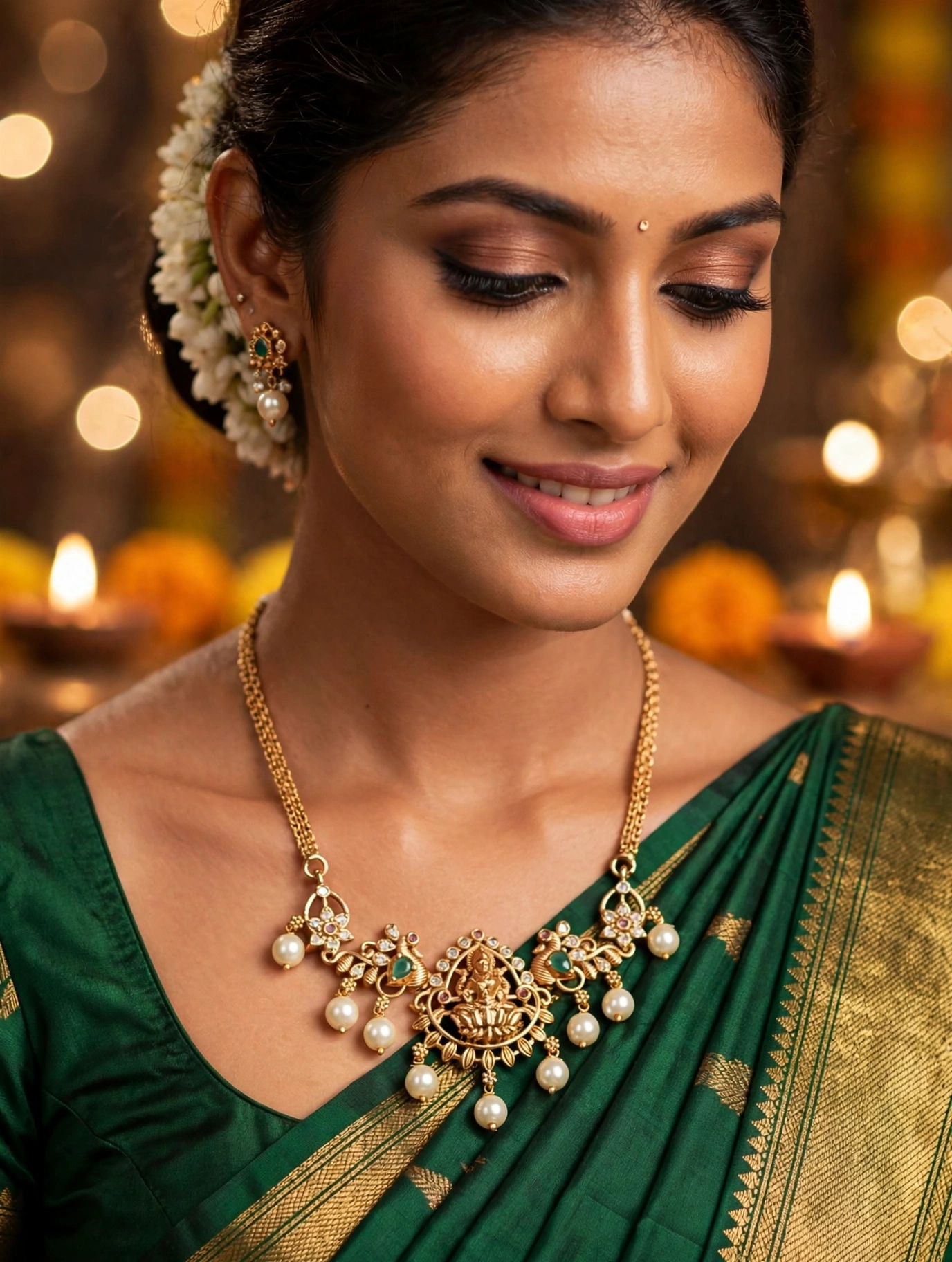 Devi Mayura Moti Necklace Set — image 2