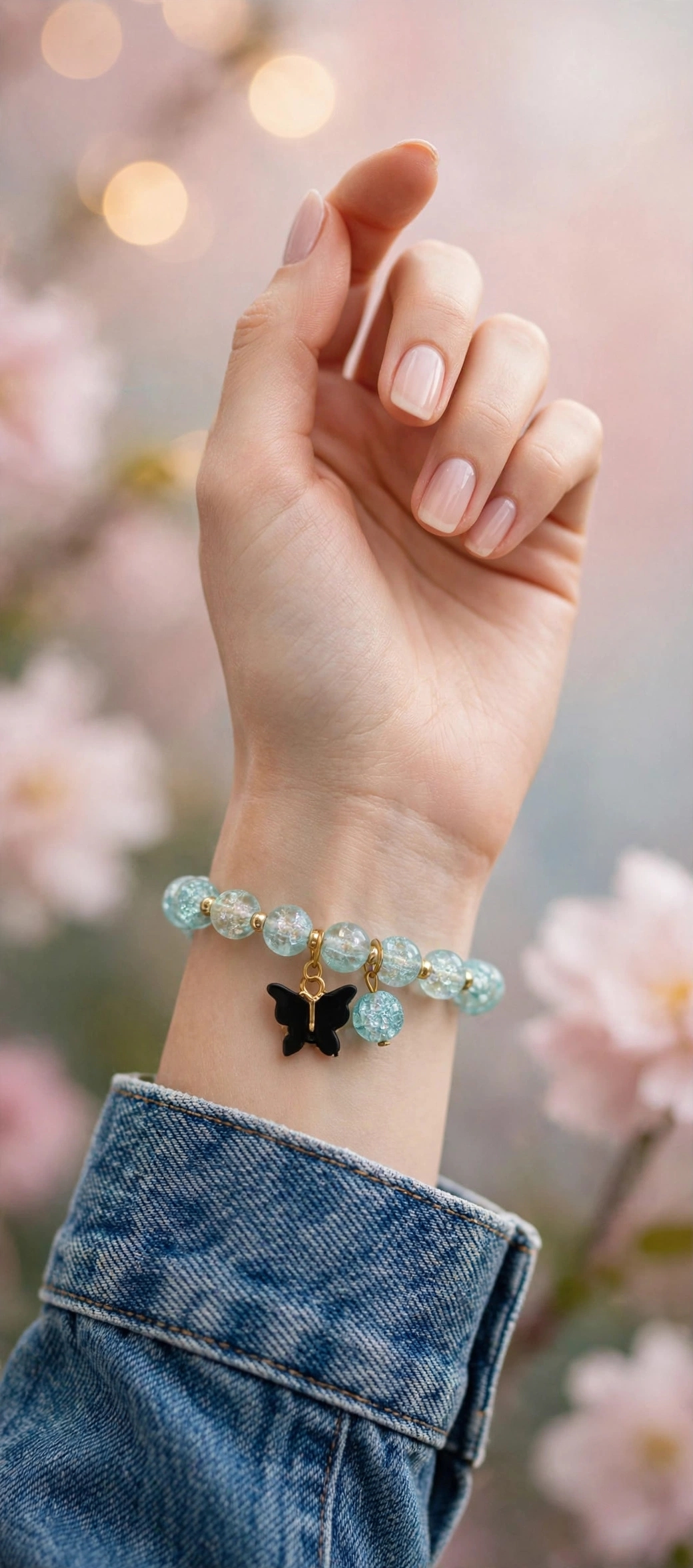 Butterfly & Ghosty – Trendy Crackle Beads Bracelet Combo of 3 — image 2