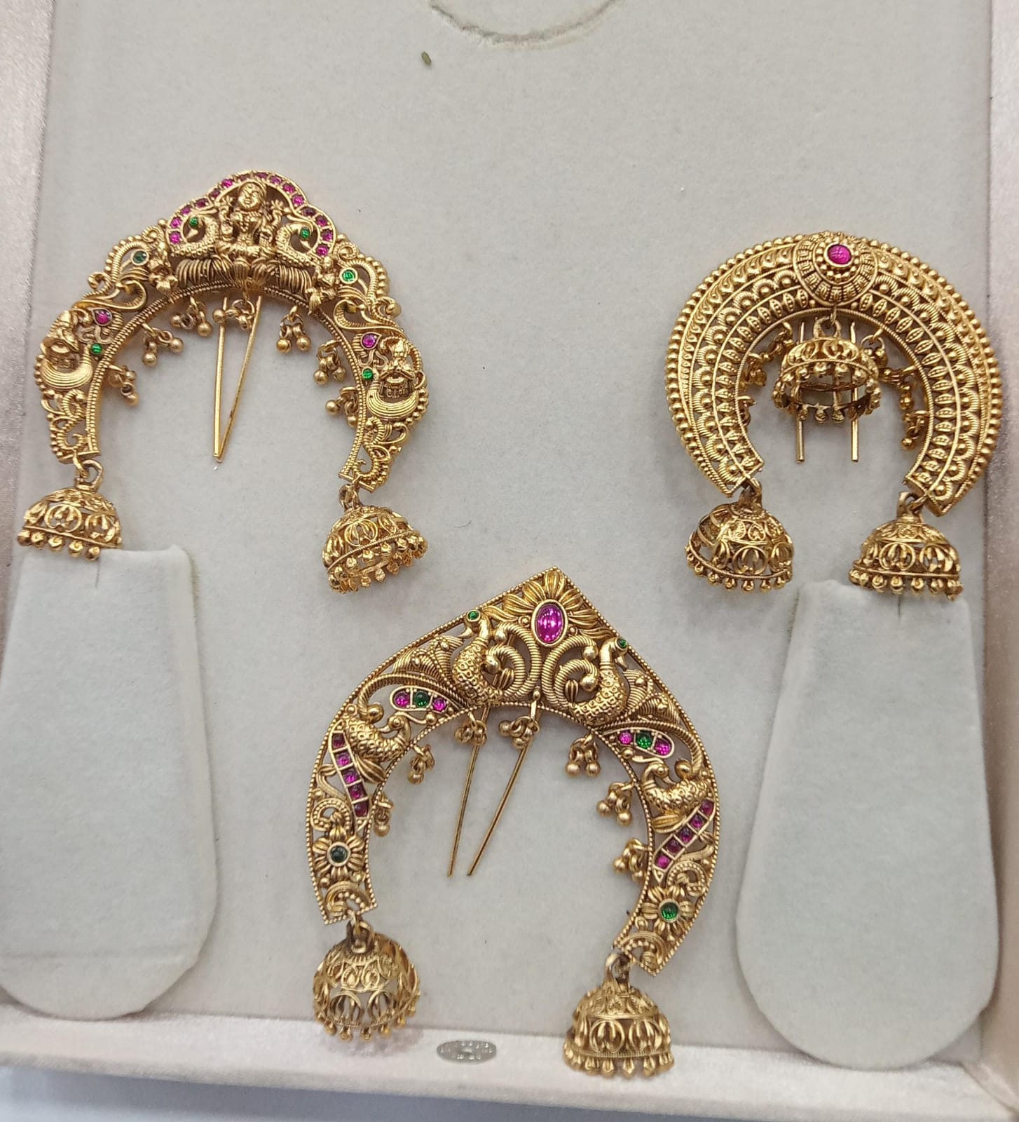 Lakshmi Juda Billa Set of 3 (Antique Gold)