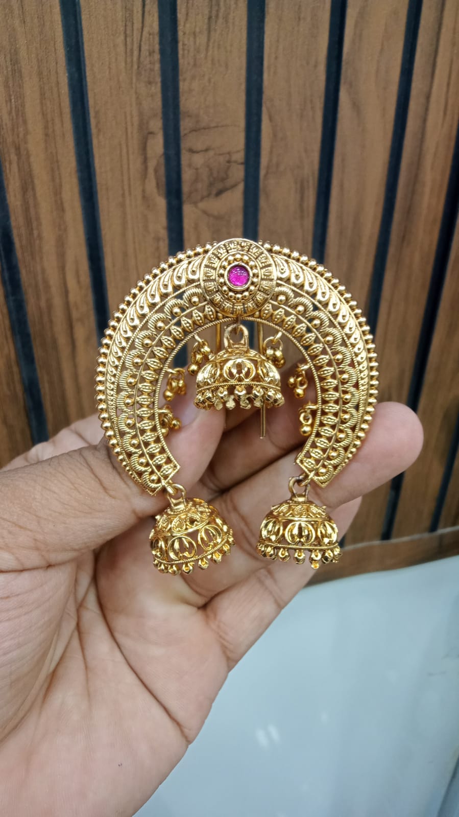 Ruby Dome Chand Juda Billa with Centre Jhumka